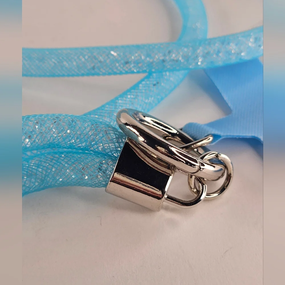 Sparkly Glitz And Glam Crossbody Phone Strap Necklace - Blue